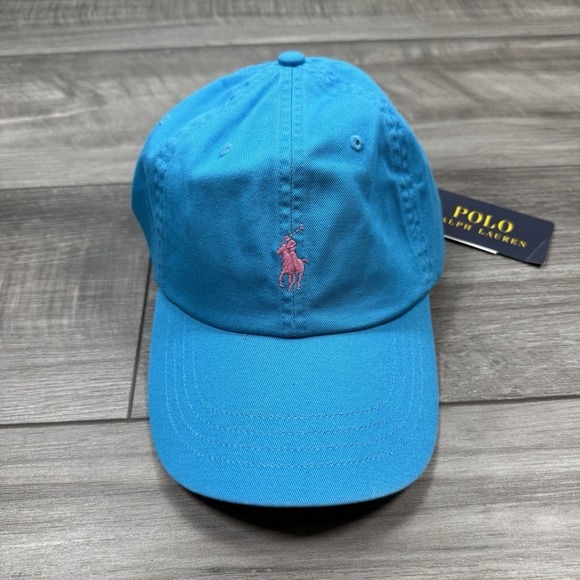 Polo Ralph Lauren Cotton Twill Ball Cap Hat Turquoise Blue One Size NEW - Picture 1 of 8